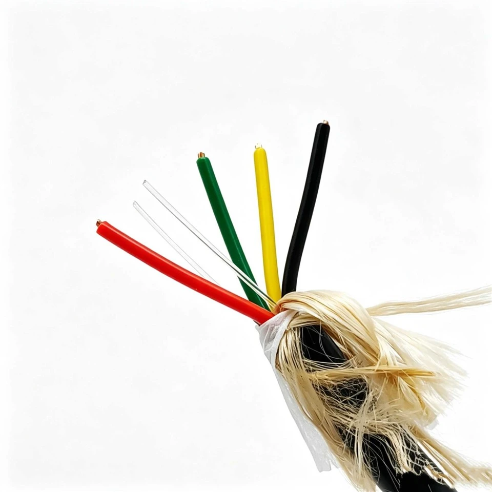 4 Core Electro Optical Composite Underwater Cable With 2 Optical Fiber LCP Tensile TPU Sheath For Deep Sea Robot Inspection factory