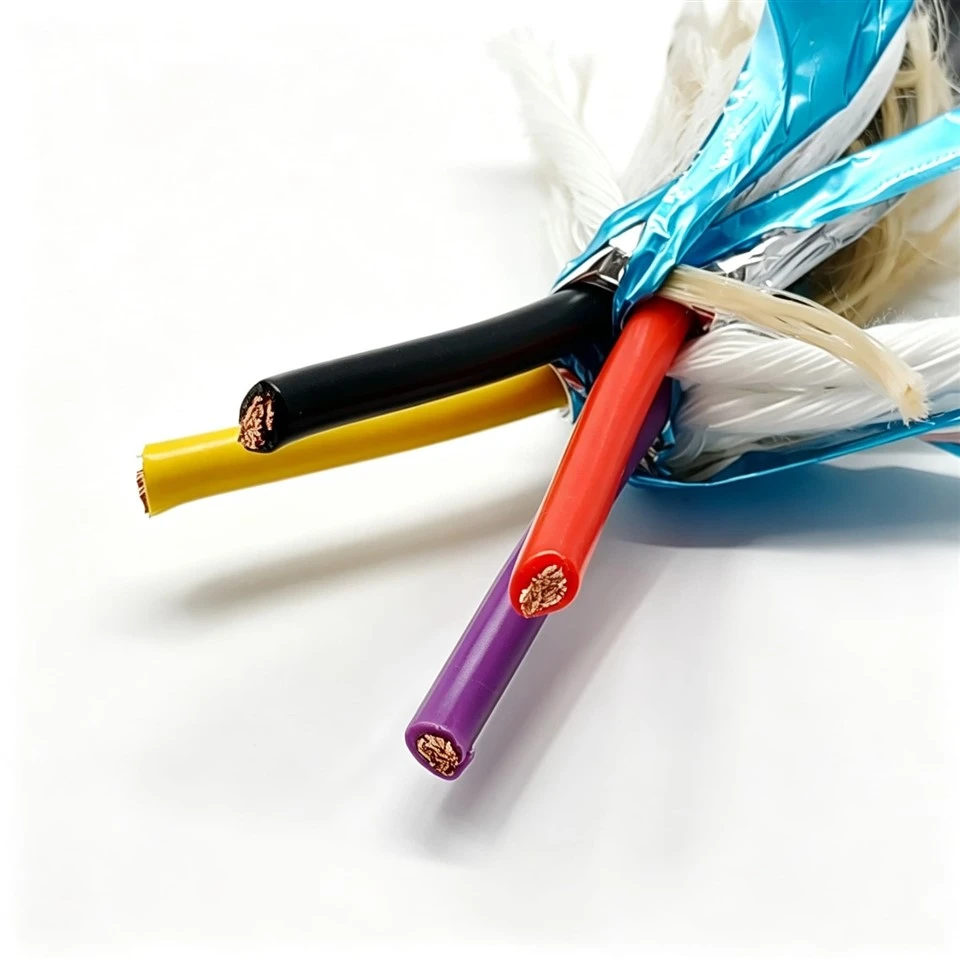 Customized Flexible TPU Waterproof Cable 4x4mm² Bare Copper Wire LCP Tensile PE Insulation Wear-resistant For Underwater Robots high quality