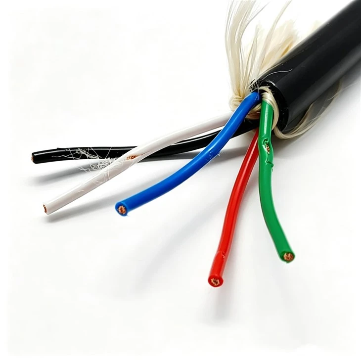Flexible Double-layer TPU Cable 5*1mm ² Bare Copper Conductor TPEE Insulated LCP Tensile Braided For Underwater ROV Power Cable best