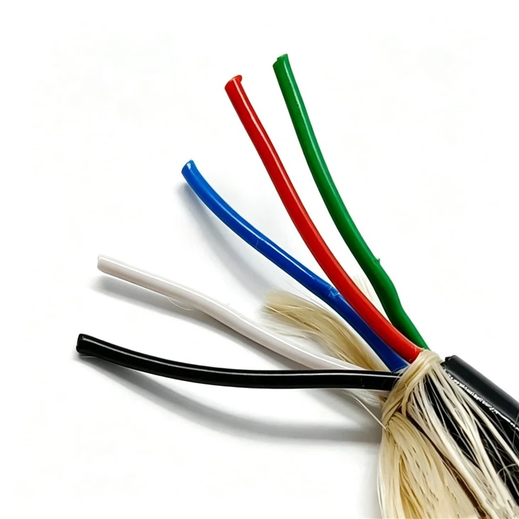Flexible Double-layer TPU Cable 5*1mm ² Bare Copper Conductor TPEE Insulated LCP Tensile Braided For Underwater ROV Power Cable price
